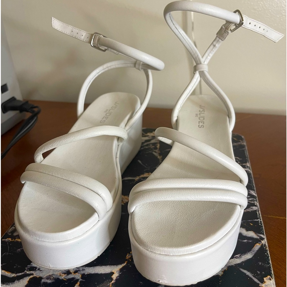 J/SLIDES White Platform Sandals